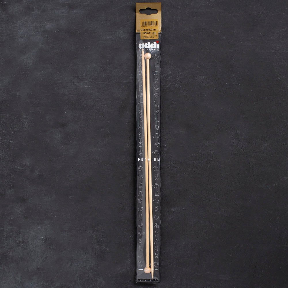 Addi Bambus 4mm 35cm Bambu Örgü Şişi - 500-7 - Hobium